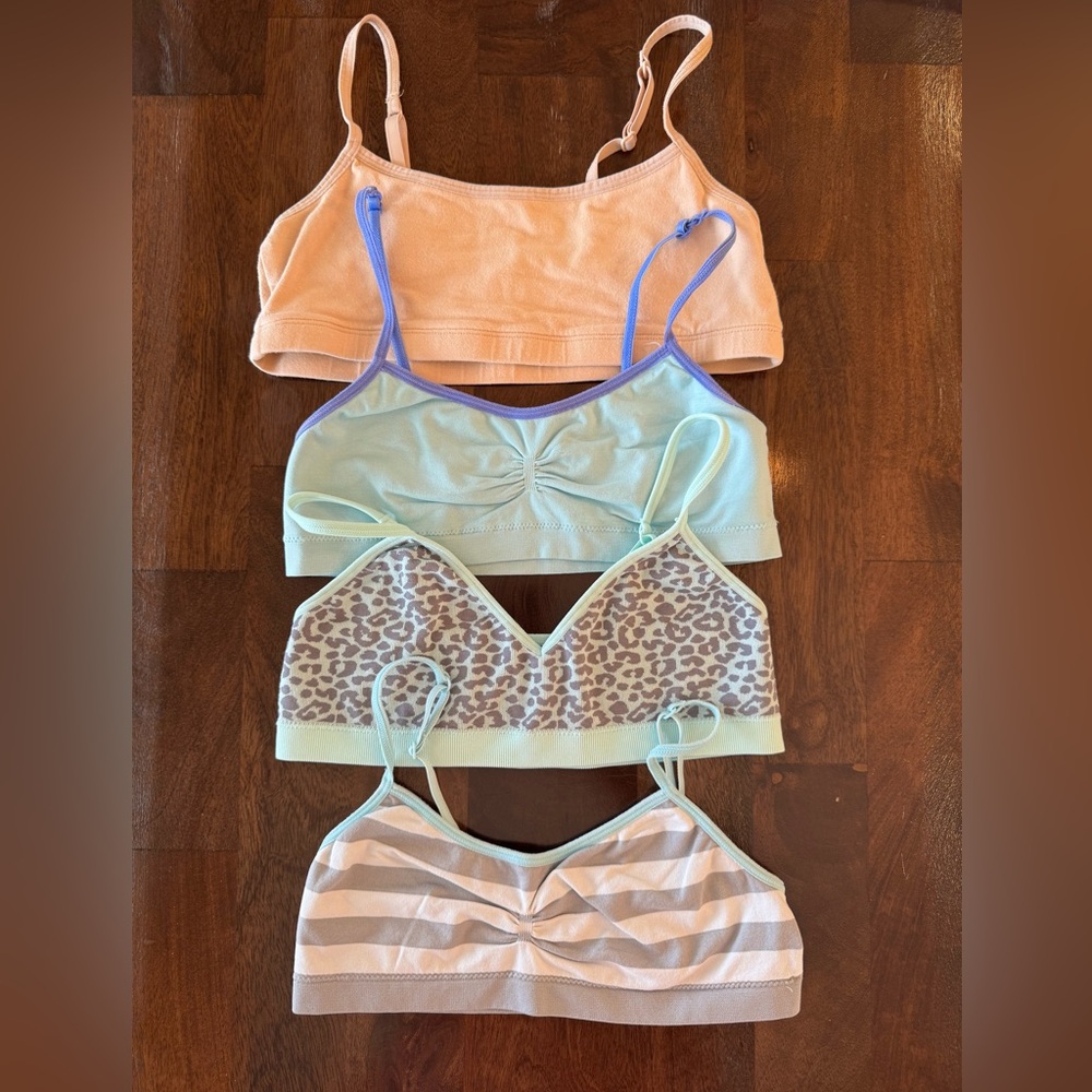 Girls Bra Set - Peach, Mint, Leopard, Striped